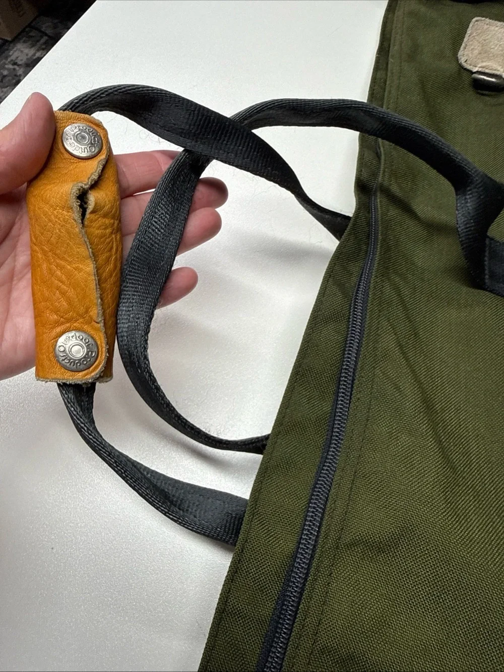 Outdoor Products Olive Green Canvas Fishing Rod Gear Travel Case ~13
